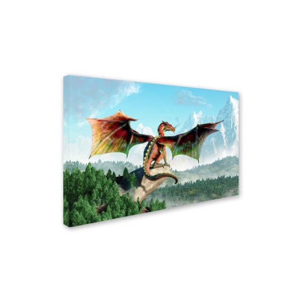 Daniel Eskridge 'Perched Dragon' Canvas Art,22x32